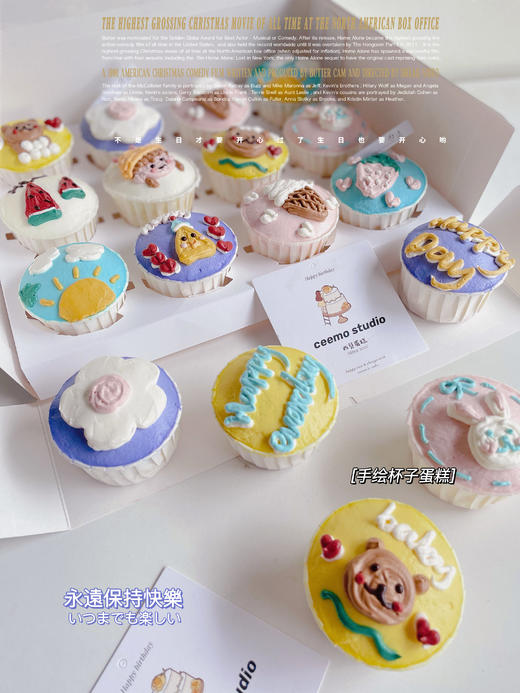 卡通手绘杯子蛋糕 纸杯蛋糕 商品图0