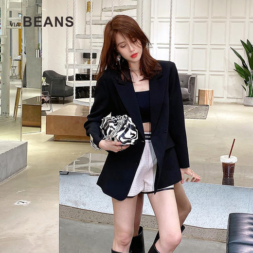 VIA BEANS  反领四扣休闲西装外套9221010046 商品图5
