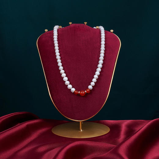 子佩集珍珠项链【ZXLTJ8-9】【ZXLY9-10】【ZXLTJ10-11】红玛瑙2108 商品图0