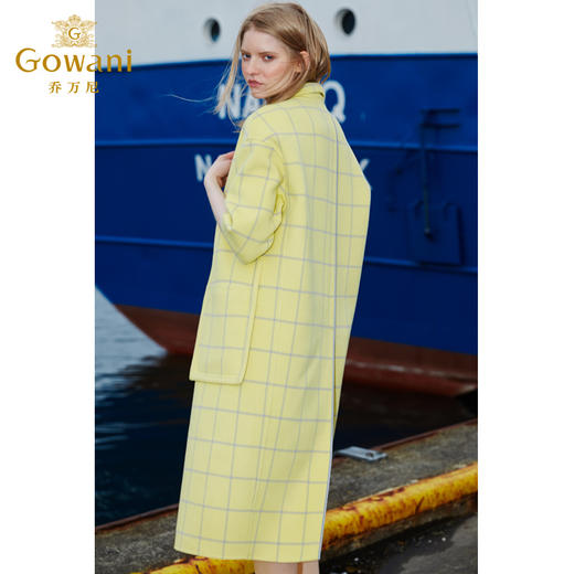 乔万尼羊毛双面呢外套中长款大衣E154A240 商品图4