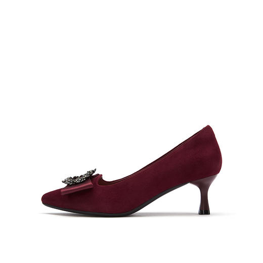 卡迪娜2021秋新款商务通勤尖头高跟酒杯跟时装鞋女单鞋KL11567 商品图0