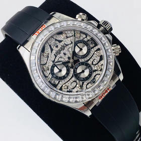 劳力士全新推出蚝式恒动宇宙计型迪通拿116588 TBR，这款赛车计时表独具创意，崭新面貌。【表壳】直径40mm，圈口镶嵌36颗梯形钻石，对每颗宝石都精挑细选，规格、形状、光泽度做到大小一