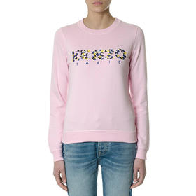 KENZO 高田贤三 女士棉质字母印花圆领长袖卫衣 粉色 F852 SW721 952 32