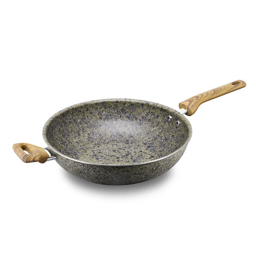 【三禾锅具】三禾 麦饭石花岗岩不粘锅炒锅家用多功能炒菜锅电磁炉燃气灶通用锅具LC32G3 商品图4