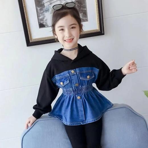 BC-新款儿童韩版牛仔两件套时髦网红春秋季童装洋气 商品图4