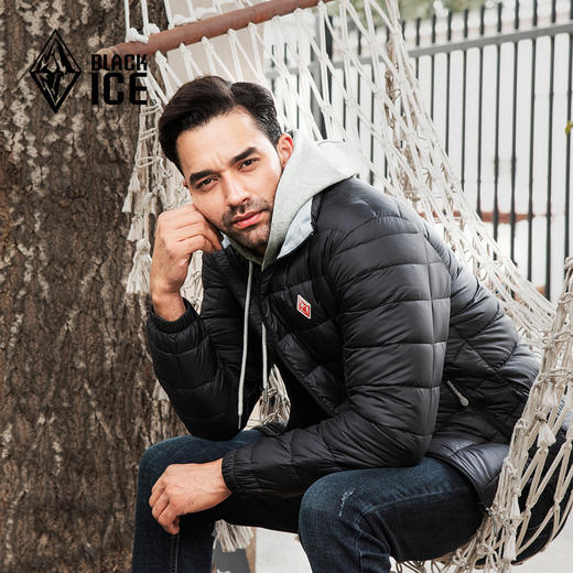 黑冰F8101男款鹅绒连帽羽绒服  户外休闲保暖羽绒服 商品图1