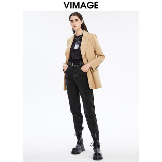 VIMAGE纬漫纪秋季新款女装时尚职业通勤百搭显瘦干练西装外套女V1603205 商品图1