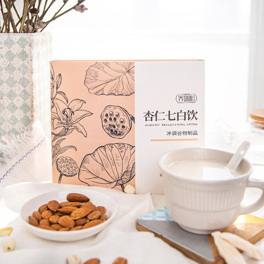 添加7种白色食材以白润白的杏仁七白饮 25g*12袋/盒 商品图0