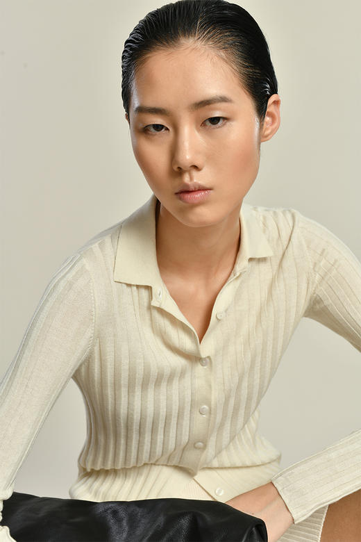 2021新款女士丝羊绒16针夹克式开衫 商品图6