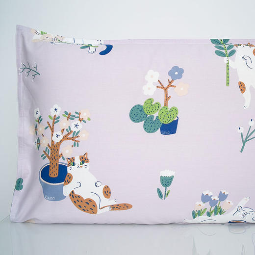 【幸运土猫】香芋喵如茉全棉纯棉猫三四件套件柔软被套原创设计 商品图4