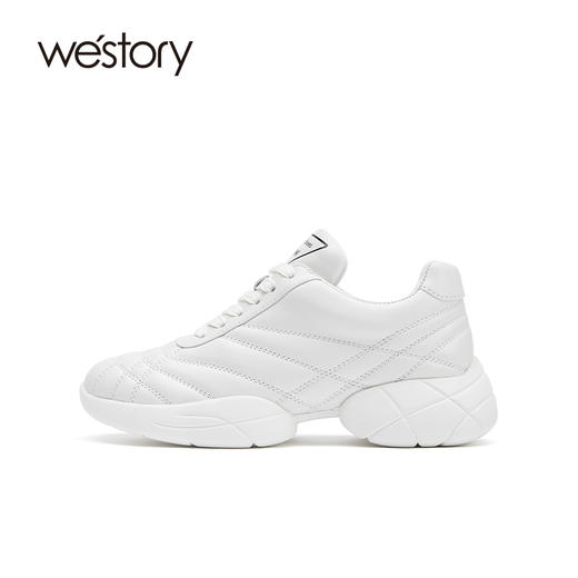 westory2021秋季新品厚底老爹鞋真皮时尚休闲运动鞋S21CM71261 商品图2