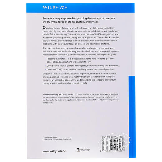 【中商原版】Introductory Quantum Mechanics With Matlab 原子 分子与团簇的量子理论导论 运用矩阵实验室 英文原版 James Chelikowsky 商品图1