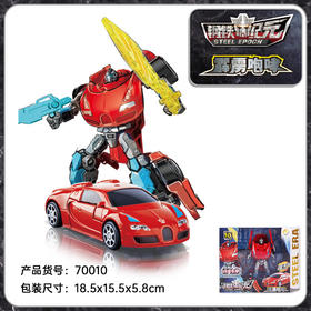 优硕-4.5寸轿跑变形车红  70010