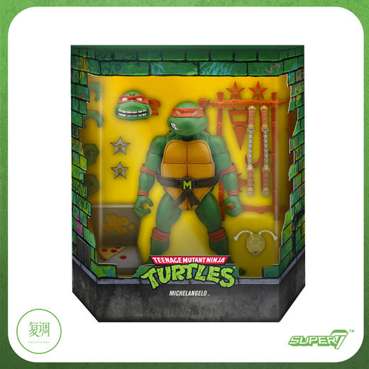 现货 Super7 忍者神龟 终极版系列 3 米开朗基罗 牛头 商品图5