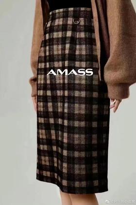 3楼 阿玛施AMASS羊毛格纹裙