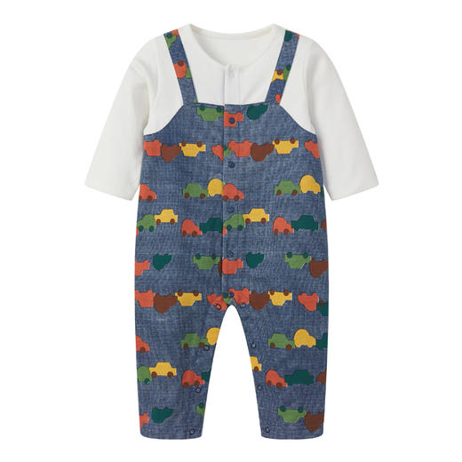 丽婴房-童衣类（秋）E1连身装\游戏裤深蓝\藏青 商品图0