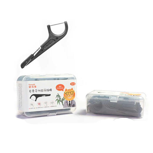 Tonochi通吃猫-碳素成人牙线棒（3盒装） 商品图0