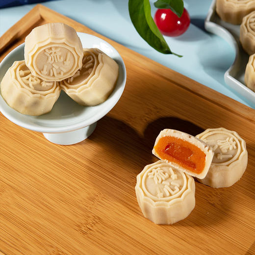 【中秋团圆礼】奇趣录广式中秋团圆冰皮月饼 冰皮流心8枚4味月饼礼盒装送礼糕点心 商品图3