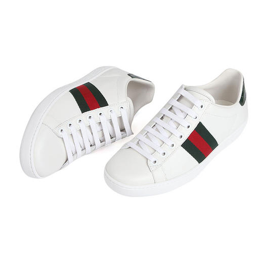 GUCCI 古驰 Gucci女鞋 女士Ace系列条纹织带小白鞋运动鞋 387993A3830 商品图0