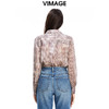 VIMAGE纬漫纪秋季新款百搭简约格纹衫小上衣V1609206 商品缩略图3