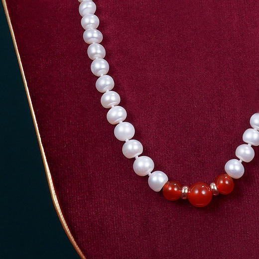 子佩集珍珠项链【ZXLTJ8-9】【ZXLY9-10】【ZXLTJ10-11】红玛瑙2108 商品图2