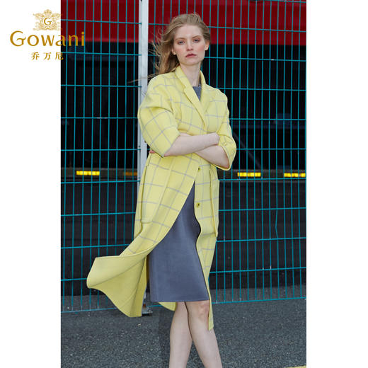 乔万尼羊毛双面呢外套中长款大衣E154A240 商品图1