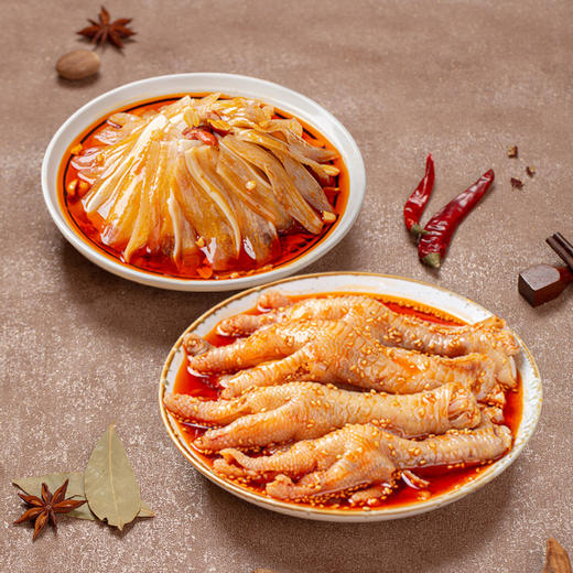 无骨凤爪+红油耳片【共2盒】四川特产私房菜  拌菜组合装 商品图2