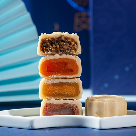 【中秋团圆礼】奇趣录广式中秋团圆冰皮月饼 冰皮流心8枚4味月饼礼盒装送礼糕点心 商品图2