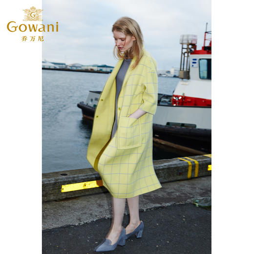 乔万尼羊毛双面呢外套中长款大衣E154A240 商品图0