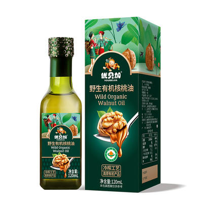 优贝加宝宝有机山核桃油 120ml瓶 宝宝辅食 商品图0