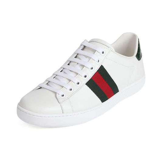 GUCCI 古驰 Gucci女鞋 女士Ace系列条纹织带小白鞋运动鞋 387993A3830 商品图1