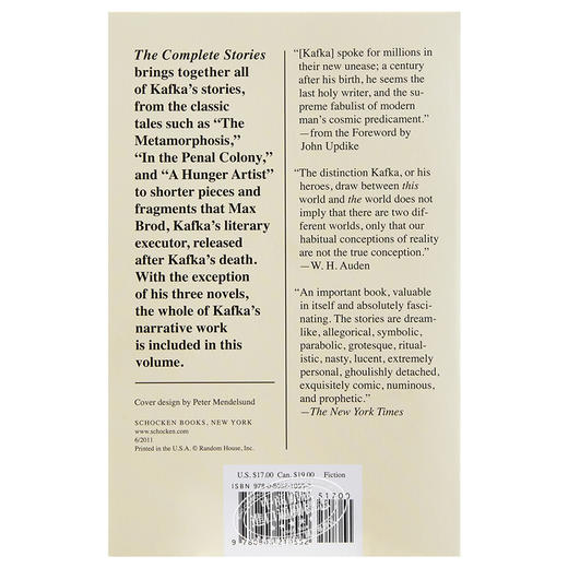 预售 【中商原版】完整的故事 英文原版 Franz Kafka: The Complete Stories 企鹅兰登封面展 商品图1