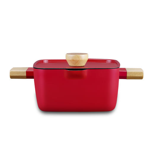 【三禾锅具】三禾Beautyouth小清新不粘锅汤锅双耳炖锅电磁炉通用顿汤煲汤火锅家用燃气方锅炖锅20cm 商品图0