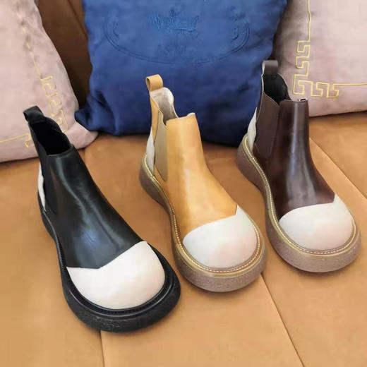 富贵吉祥超轻厚底短靴F216372 商品图0