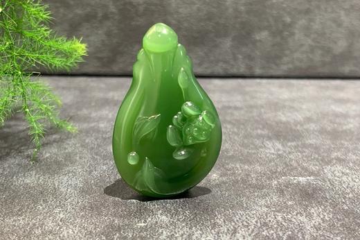 【御珠宫坊】碧玉花鱼挂件 商品图0