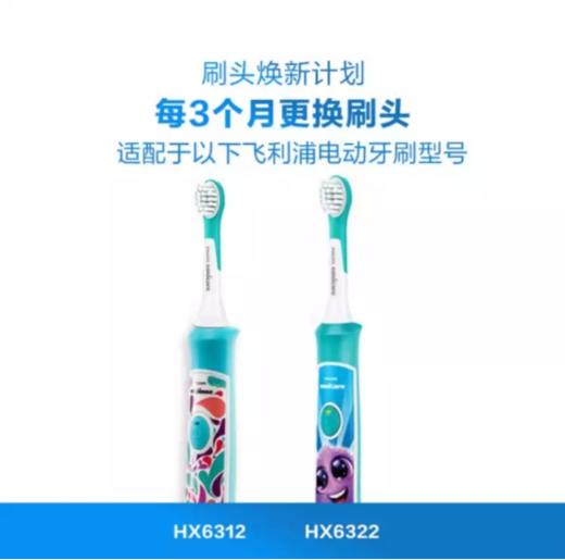 飞利浦儿童牙刷头2支装HX6032/63 商品图3