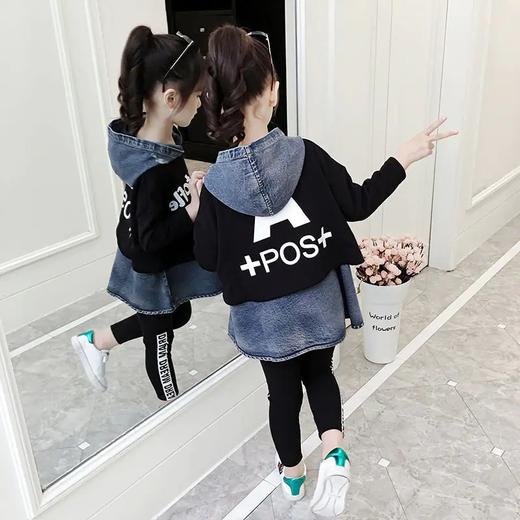 BC-新款儿童韩版牛仔两件套时髦网红春秋季童装洋气 商品图3