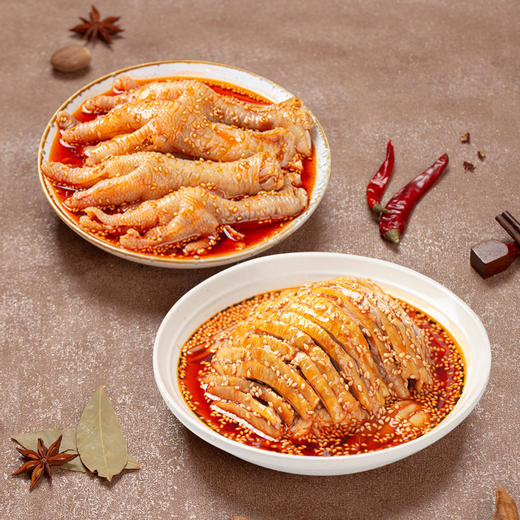 廖记棒棒鸡+无骨凤爪【共2盒】拌菜组合装 商品图2