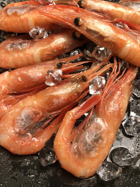 北极甜虾刺身生吃即食海鲜腹籽食材北极虾
