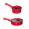 【三禾厨具】三禾懒懒锅系列家用不粘锅 小红锅奶锅煎锅可拆卸手柄 红色煎锅 商品缩略图2