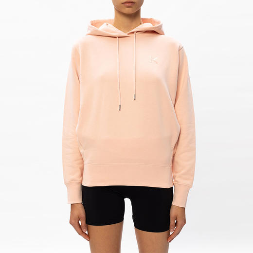 KENZO 高田贤三 女士棉质品牌徽标刺绣连帽长袖卫衣 粉色 FA62 SW870 4MD 34 商品图1