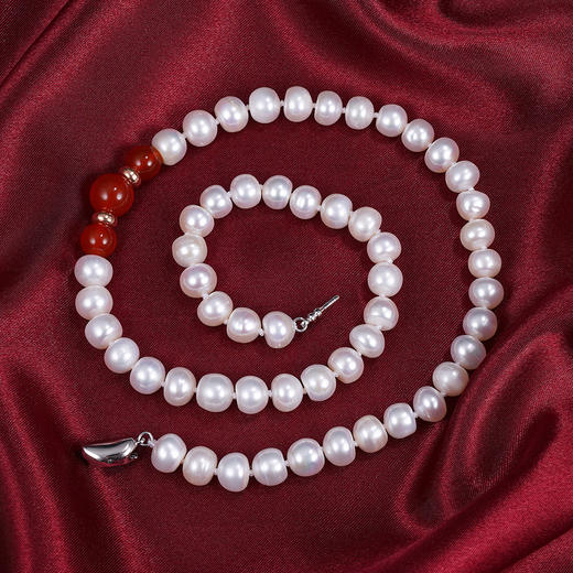 子佩集珍珠项链【ZXLTJ8-9】【ZXLY9-10】【ZXLTJ10-11】红玛瑙2108 商品图4