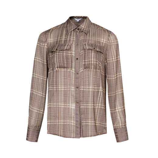 VIMAGE纬漫纪秋季新款百搭简约格纹衫小上衣V1609206 商品图4