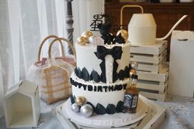 翻糖领结小熊蛋糕