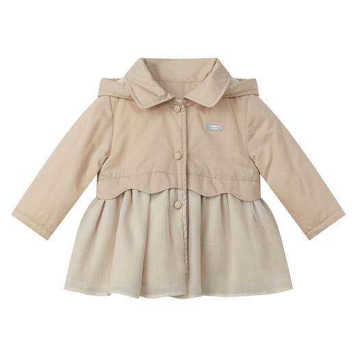 丽婴房-童衣类（秋）E1外套\披风浅卡其\卡其 商品图0