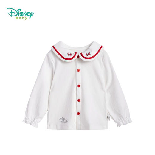 迪士尼女童宝宝春秋新款保暖甜美长袖衬衫T恤上衣 商品图8