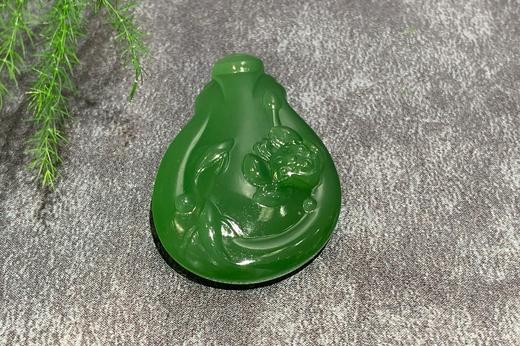 【御珠宫坊】碧玉花鱼挂件 商品图2