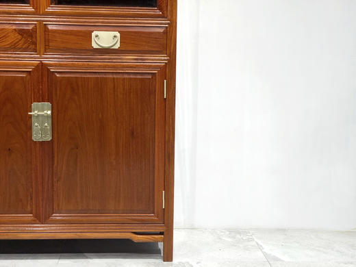 红桥红  家具严选  缅甸花梨（大果紫檀）【 196层架形明式玻璃书柜 全独板】 商品图5