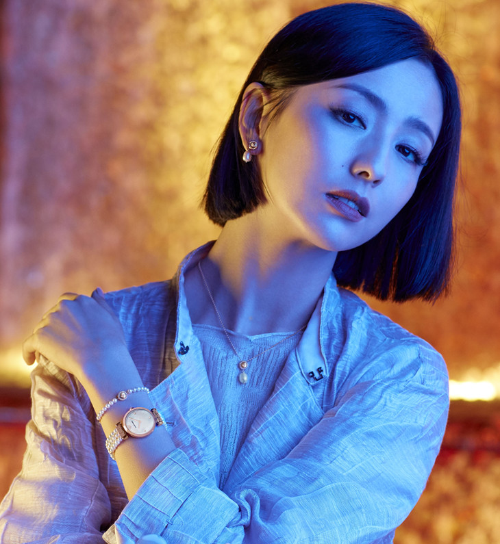 佟丽娅同款armani阿玛尼满天星手表女简约气质新款石英表ar11316