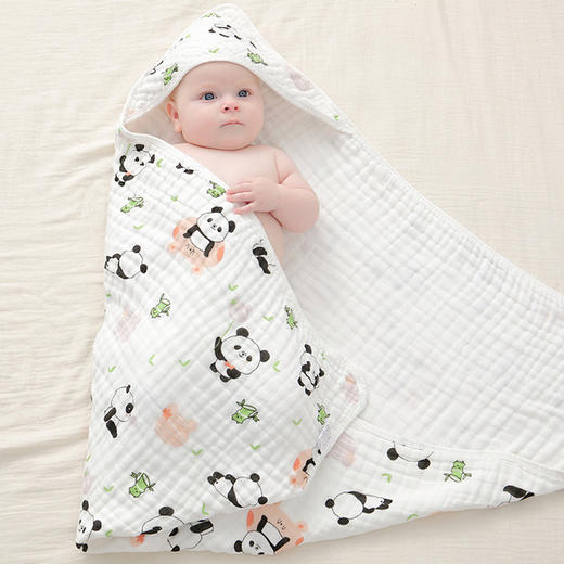 【母婴】新生婴儿六层棉纱布抱被包被宝宝襁褓初生包巾防惊跳睡袋 商品图1